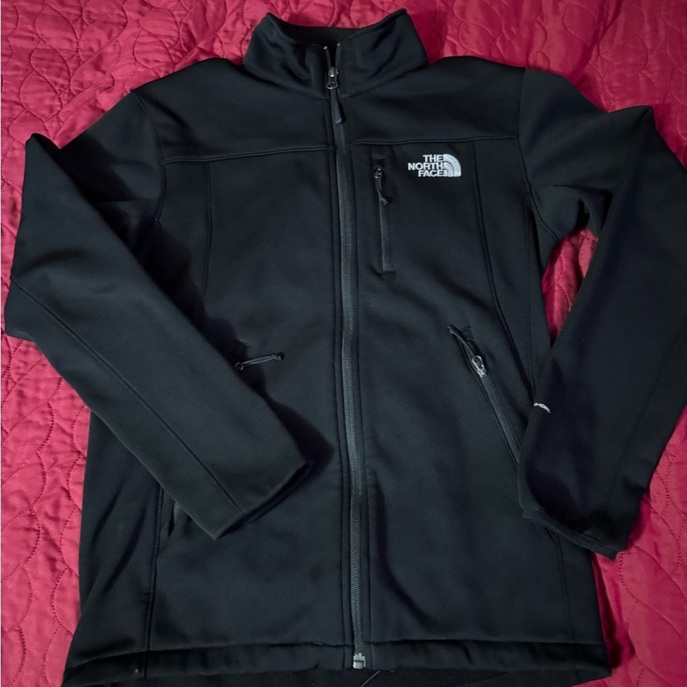 The North Face full zip black jacket